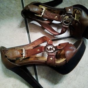 Mk leather heels